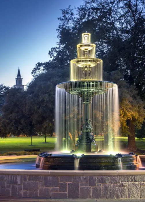 Framed Print : USA, Georgia, Macon, Tattnall Square Park Fountain Framed Print : USA, Georgia, Macon, Tattnall Square Park Fountain