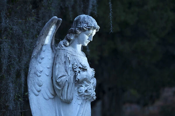 USA, Georgia, Savannah, Bonaventure Cemetery, gravestone angel