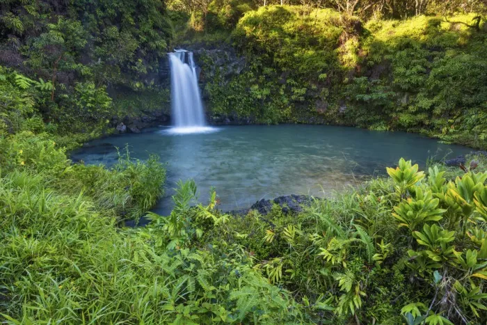 Framed Print : USA, Hawaii, Maui, Puaaka Falls Framed Print : USA, Hawaii, Maui, Puaaka Falls