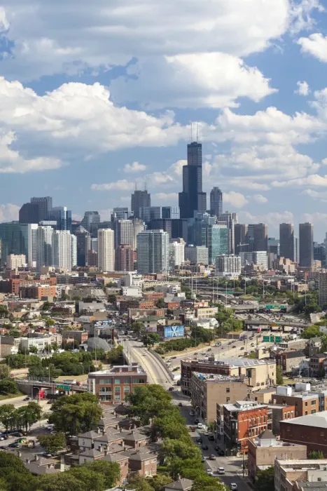 Framed Print : USA, Illinois, Chicago, City Skyline Framed Print : USA, Illinois, Chicago, City Skyline