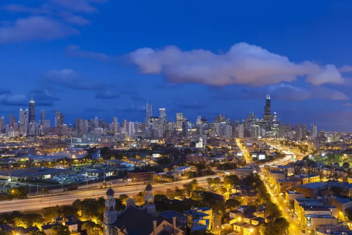 Framed Print : USA, Illinois, Chicago, City Skyline