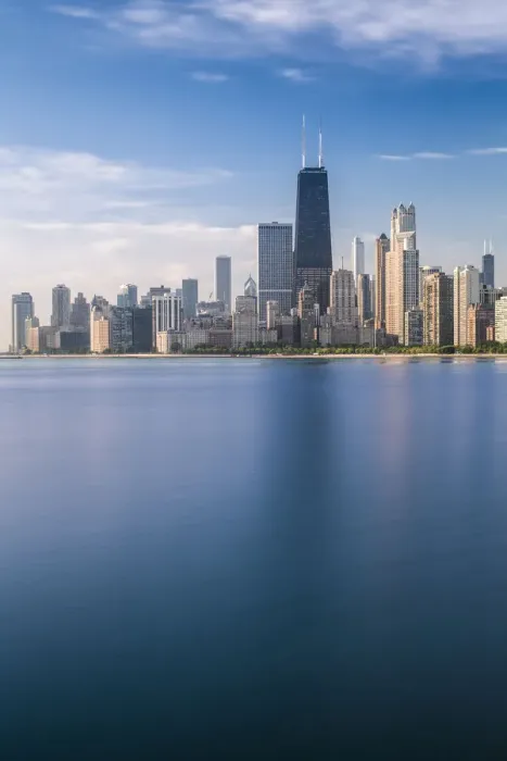 Framed Print : USA, Illinois, Chicago, City skyline and Lake Michigan Framed Print : USA, Illinois, Chicago, City skyline and Lake Michigan