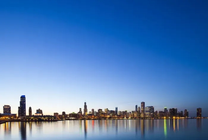 Framed Print : USA, Illinois, Chicago. The City Skyline from near the Shedd Aquarium Framed Print : USA, Illinois, Chicago. The City Skyline from near the Shedd Aquarium