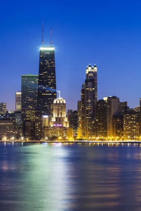 Framed Print : USA, Illinois, Chicago. The City Skyline from North Avenue Beach Framed Print : USA, Illinois, Chicago. The City Skyline from North Avenue Beach