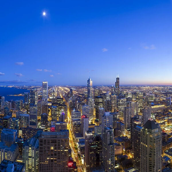 USA, Illinois, Chicago, Downtown City Skyline