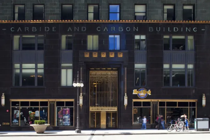 Framed Print : USA, Illinois, Chicago. The front of the Carbide and Carbon Building on Michigan Avenue Framed Print : USA, Illinois, Chicago. The front of the Carbide and Carbon Building on Michigan Avenue