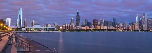 USA, Illinois, Midwest, Cook County, Chicago, Panorama, shedd aquaroium