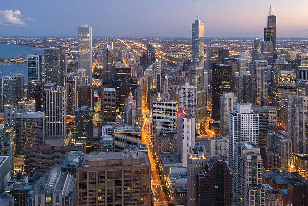 USA, Illinois, Midwest, Cook County, Chicago, Skyline