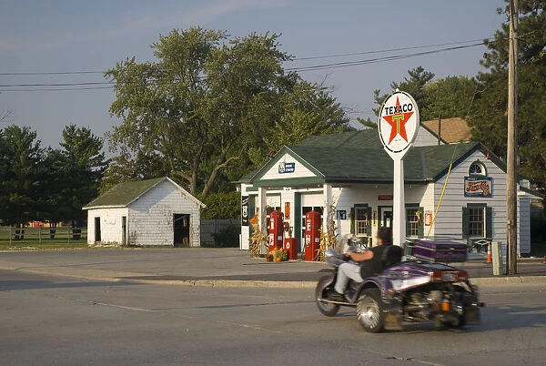USA, Illinois, Route 66, Dwight, 1933 Ambler-Becker Gas Station