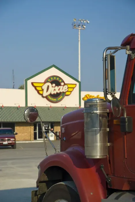Framed Print : USA, Illinois, Route 66, McLean, Dixie Truckers Home truckstop Framed Print : USA, Illinois, Route 66, McLean, Dixie Truckers Home truckstop