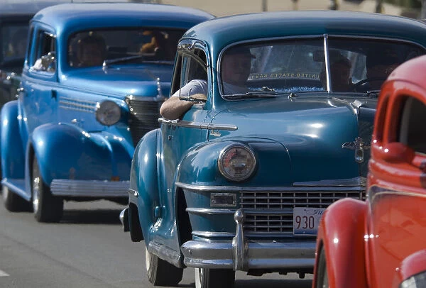 USA, Illinois, Springfield, Route 66, Festival, Classic Cars