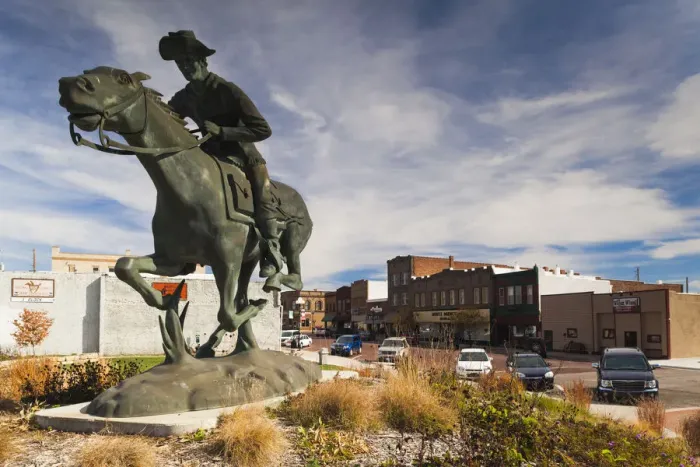 Framed Print : USA, Kansas, Marysville, Pony Express Monument