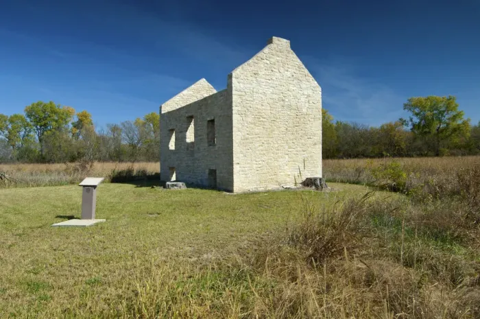 Framed Print : USA, Kansas, Morris County, Council Grove, Flint Hills, US Government Built Huts For Framed Print : USA, Kansas, Morris County, Council Grove, Flint Hills, US Government Built Huts For