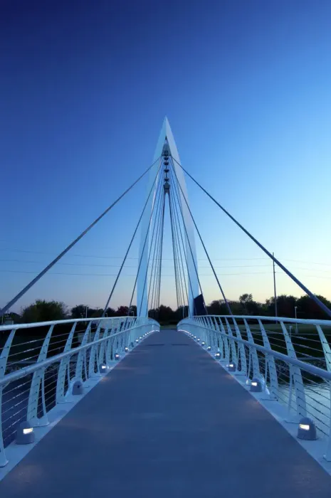 Framed Print : USA, Kansas, Wichita, Keeper Of The Plains Plaza, Suspended Foot Bridge Framed Print : USA, Kansas, Wichita, Keeper Of The Plains Plaza, Suspended Foot Bridge