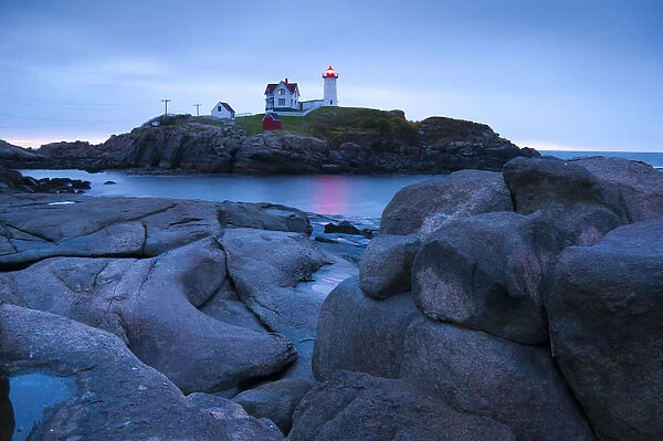 USA, Maine, Cape Neddick, Cape Neddick (The Nubble) Lighthouse