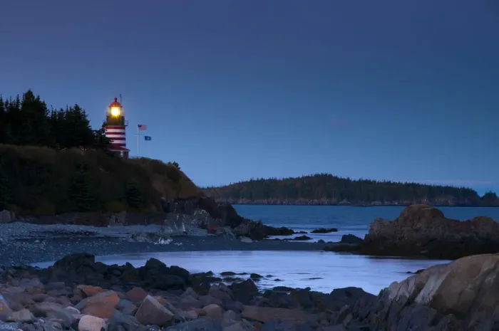 Framed Print : USA, Maine, Lubec, West Quoddy Lighthouse