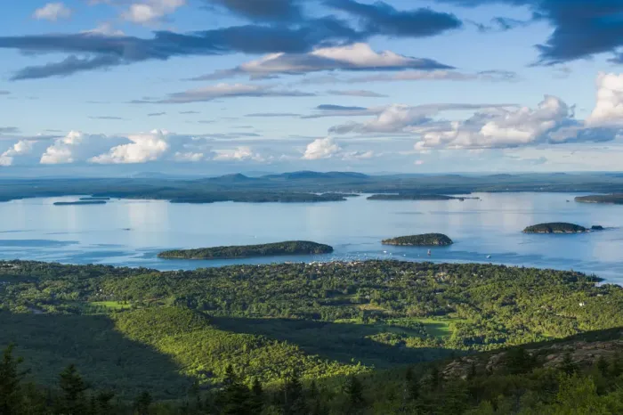 Framed Print : USA, Maine, Mt. Desert Island, Acadia National Park, Cadillac Mountain, elev. 1530 feet
