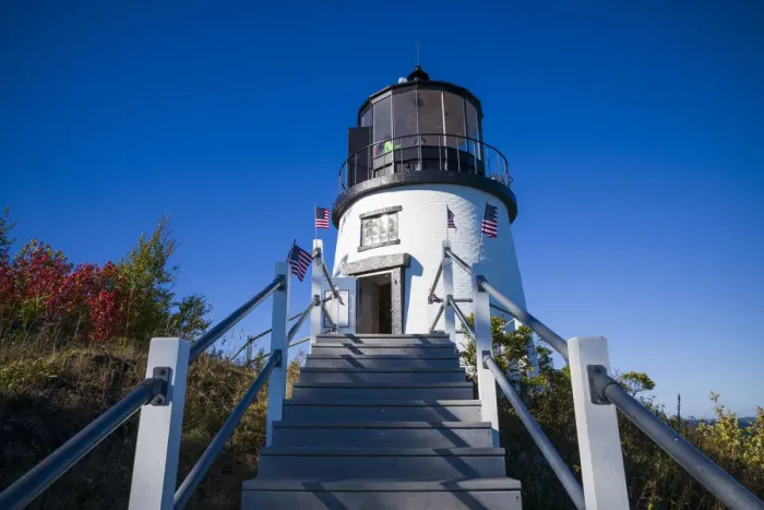 Framed Print : USA, Maine, Owls Head, Owls Head Lighthouse