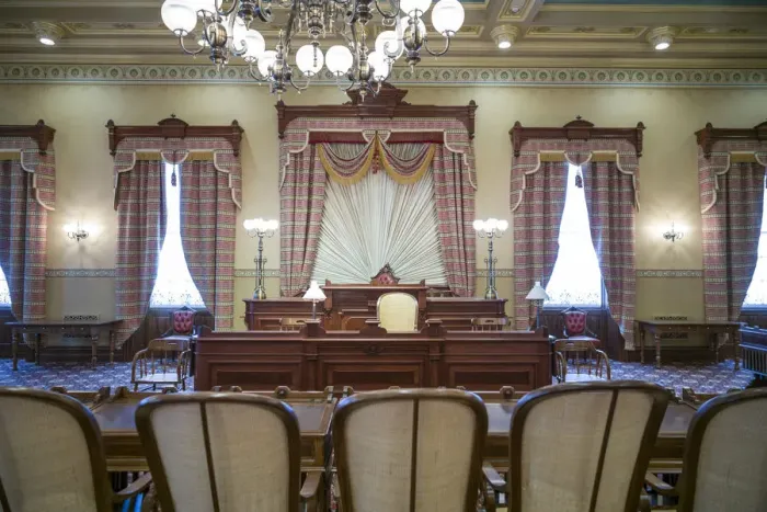 Framed Print : USA, Maryland, Annapolis, Maryland State House, old House of Delegates Chamber Framed Print : USA, Maryland, Annapolis, Maryland State House, old House of Delegates Chamber