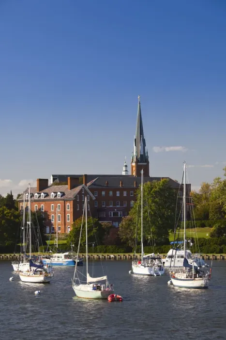 Framed Print : USA, Maryland, Annapolis, yacht marina St. Marys Church from Eastport Framed Print : USA, Maryland, Annapolis, yacht marina St. Marys Church from Eastport
