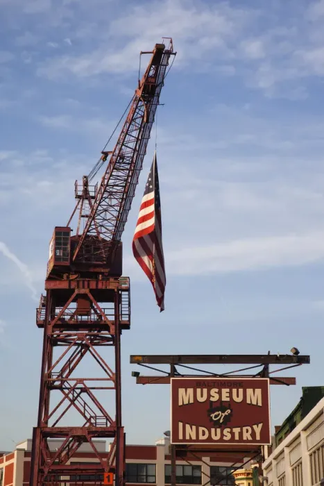 Framed Print : USA, Maryland, Baltimore, Baltimore Museum of Industry, crane Framed Print : USA, Maryland, Baltimore, Baltimore Museum of Industry, crane