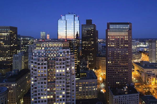 USA, Massachusetts, Boston, Financial District, John Hancock Building, Prudential
