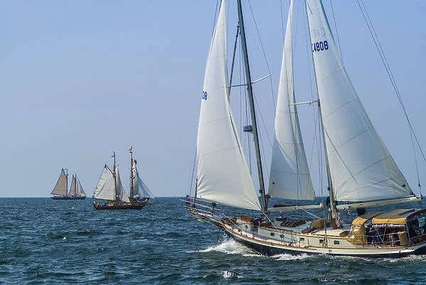 USA, Massachusetts, Cape Ann, Gloucester, Americas Oldest Seaport, Annual Schooner