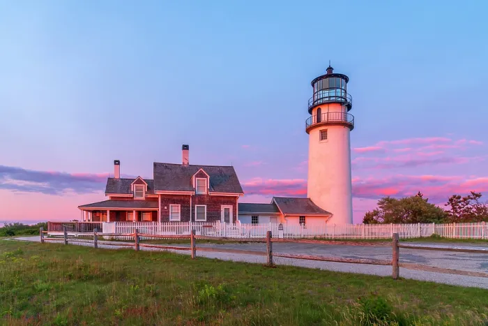Framed Print : USA, Massachusetts, Cape Cod, Outer Cape, Cape Cod National Seashore, Truro, Highland or Cape Cod Lighthouse at Sunset Framed Print : USA, Massachusetts, Cape Cod, Outer Cape, Cape Cod National Seashore, Truro, Highland or Cape Cod Lighthouse at Sunset