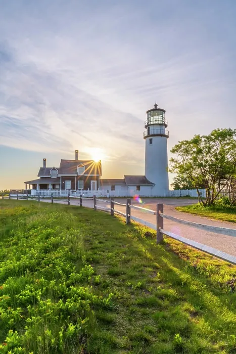 Framed Print : USA, Massachusetts, Cape Cod, Outer Cape, Cape Cod National Seashore, Truro, Highland or Cape Cod Lighthouse at Sunrise Framed Print : USA, Massachusetts, Cape Cod, Outer Cape, Cape Cod National Seashore, Truro, Highland or Cape Cod Lighthouse at Sunrise
