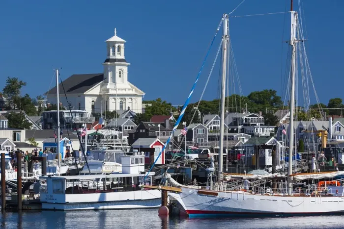 Framed Print : USA, Massachusetts, Cape Cod, Provincetown, MacMilan Pier, town view with Public Framed Print : USA, Massachusetts, Cape Cod, Provincetown, MacMilan Pier, town view with Public