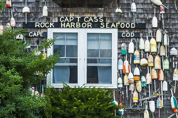 USA, Massachusetts, Cape Cod, Rock Harbor, lobster buoys