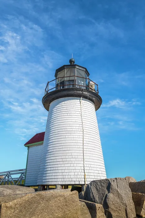 Framed Print : USA, Massachusetts, Nantucket, Nantucket Town, Brant Point, Brant Point Lighthouse