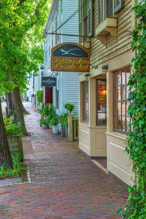 Framed Print : USA, Massachusetts, Nantucket, Nantucket Town, Centre Street