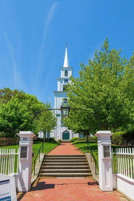 Framed Print : USA, Massachusetts, Nantucket, Nantucket Town, First Congregational Church Nantucket