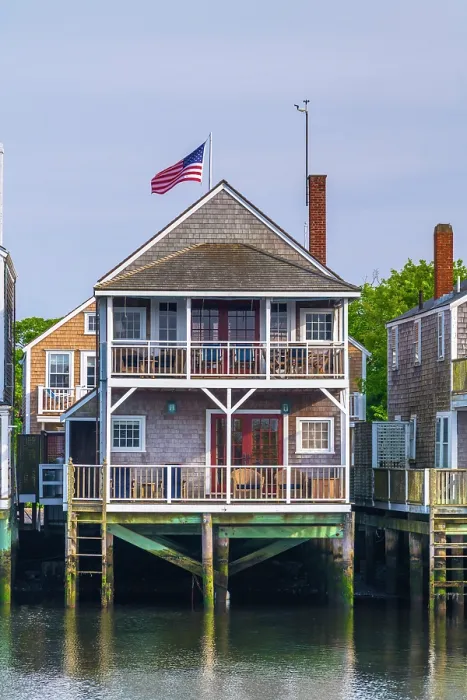 Framed Print : USA, Massachusetts, Nantucket, Nantucket Town, Old North Wharf