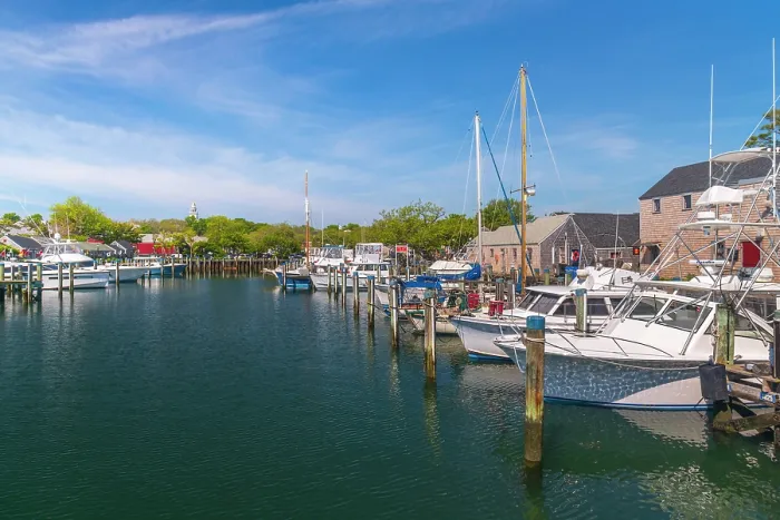 Framed Print : USA, Massachusetts, Nantucket, Nantucket Town, Straight Wharf