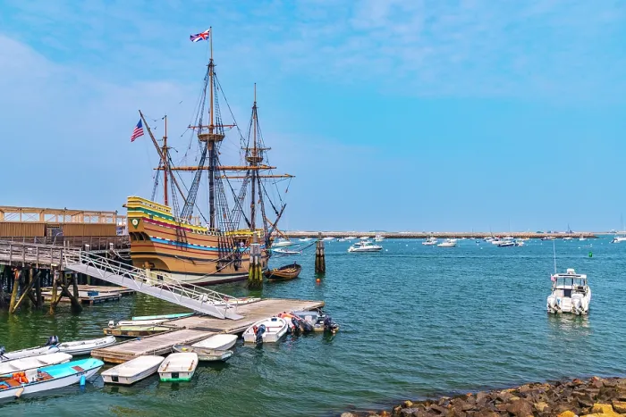Framed Print : USA, Massachusetts, Plymouth, Mayflower II Framed Print : USA, Massachusetts, Plymouth, Mayflower II
