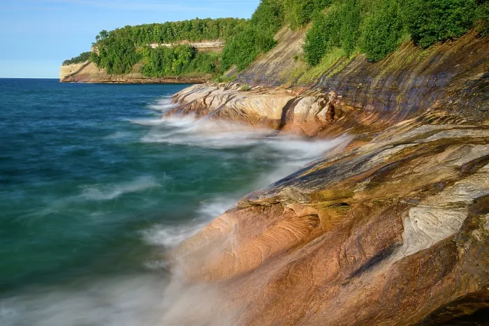 Framed Print : USA, Michigan, Great Lakes, Upper Peninsula, Ontonago, Munising, Pictured Rocks National Lakeshore Framed Print : USA, Michigan, Great Lakes, Upper Peninsula, Ontonago, Munising, Pictured Rocks National Lakeshore