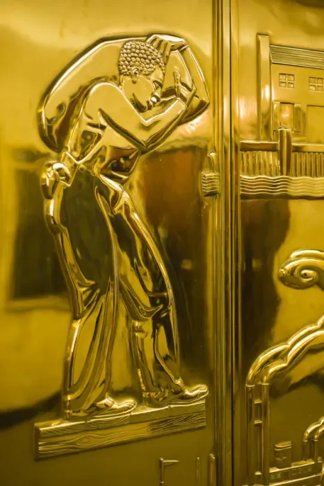 Framed Print : USA, Minnesota, Minneapolis, St. Paul, City Hall, art-deco elevator door details Framed Print : USA, Minnesota, Minneapolis, St. Paul, City Hall, art-deco elevator door details