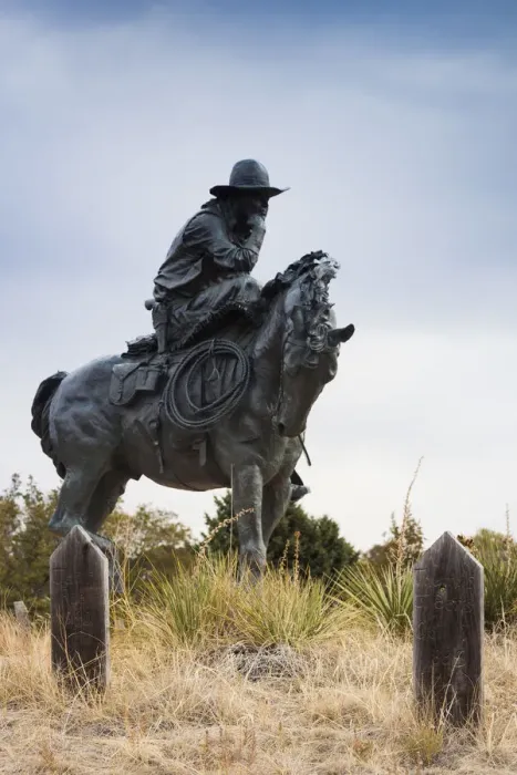 Framed Print : USA, Nebraska, Ogallala, Boot Hill cemetery and Trail Boss statue Framed Print : USA, Nebraska, Ogallala, Boot Hill cemetery and Trail Boss statue