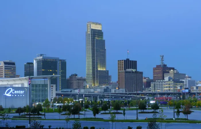 Framed Print : USA, Nebraska, Omaha, Skyline Framed Print : USA, Nebraska, Omaha, Skyline
