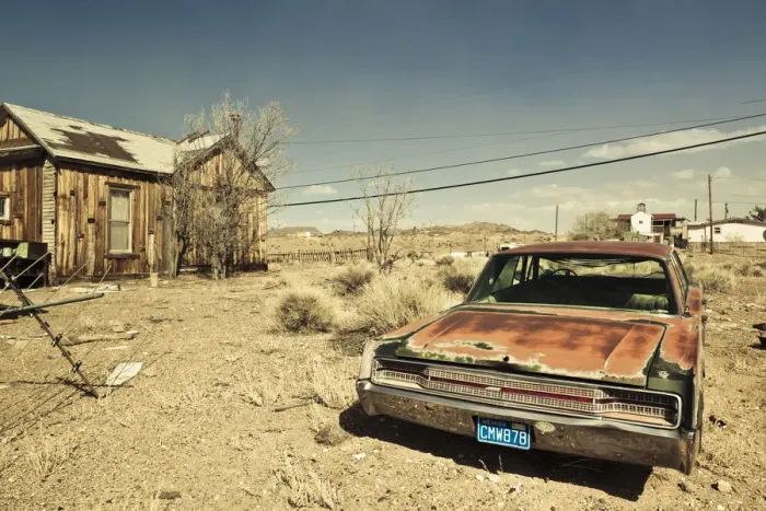 Framed Print : USA, Nevada, Great Basin, Goldfield, abandoned house and car Framed Print : USA, Nevada, Great Basin, Goldfield, abandoned house and car