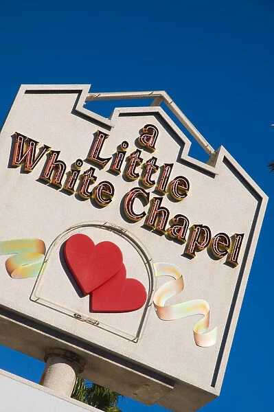 USA, Nevada, Las Vegas, A Little White Chapel Wedding Chapel