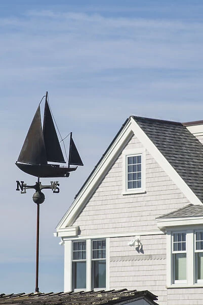 USA, New England, Cape Ann, Massachusetts, Annisquam, sailing ship weather vane
