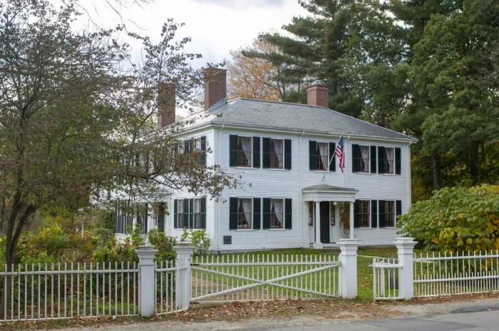 Framed Print : USA, New England, Indian Summer, East, Massachusetts, Concord, Ralph Waldo Emerson House Framed Print : USA, New England, Indian Summer, East, Massachusetts, Concord, Ralph Waldo Emerson House