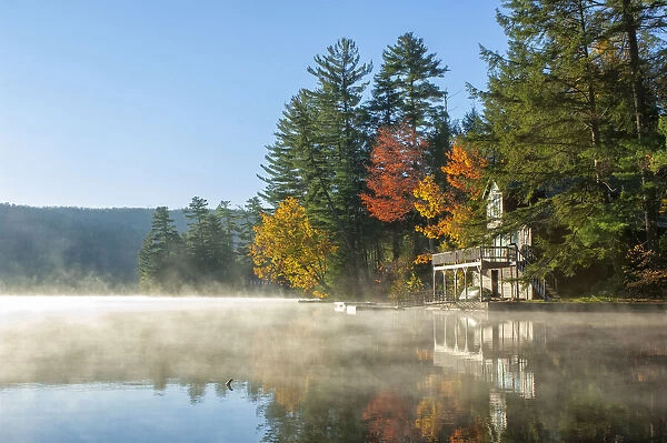 USA, New England, Indian Summer, East, Vermont, Ludlow, Echo lake