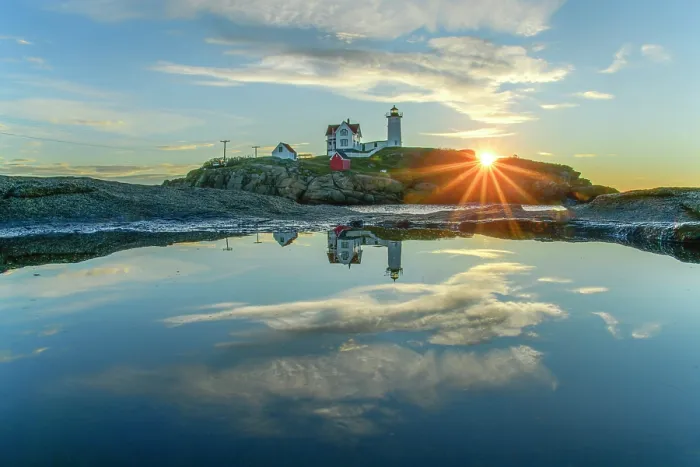 Framed Print : USA, New England, Maine, Cape Neddick, Nubble Lighthouse Framed Print : USA, New England, Maine, Cape Neddick, Nubble Lighthouse
