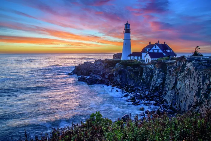 Framed Print : USA, New England, Maine, Fort Williams Park, Cape Elizabeth, Portland Head Light Framed Print : USA, New England, Maine, Fort Williams Park, Cape Elizabeth, Portland Head Light