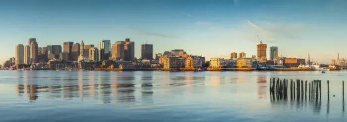 Framed Print : USA, New England, Massachusetts, Boston, city skyline from Boston Harbor Framed Print : USA, New England, Massachusetts, Boston, city skyline from Boston Harbor