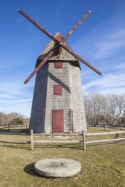 USA, New England, Massachusetts, Nantucket Island, Nantucket Town, Old Windmill